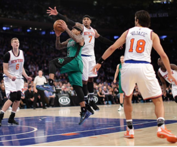 New York Knicks Fall To Boston Celtics, Isaiah Thomas