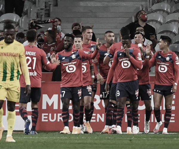 Lille vence Nantes, mantém invencibilidade e assume liderança temporária da Ligue 1
