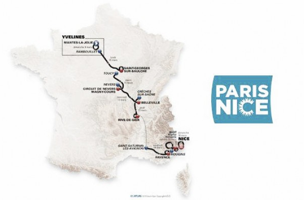 Ciclismo, ecco il percorso della Parigi-Nizza