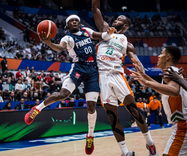 Highlights and baskets of Côte d'Ivoire 77-87 France in FIBA World Cup 2023