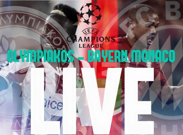 Live Olympiakos - Bayern Monaco, risultato partita Champions League 2015/16  (0-3)