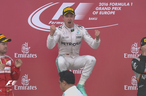 F1, a Baku torna alla vittoria Rosberg. 2º Vettel, davanti a Perez. 4º Raikkonen