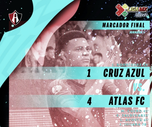 Atlas vence a Cruz Azul en el inicio de la e Liga MX