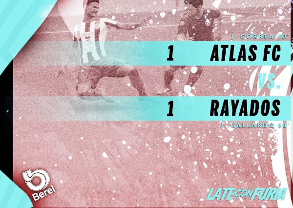 Atlas iguala ante Rayados en nueva jornada de e Liga MX 