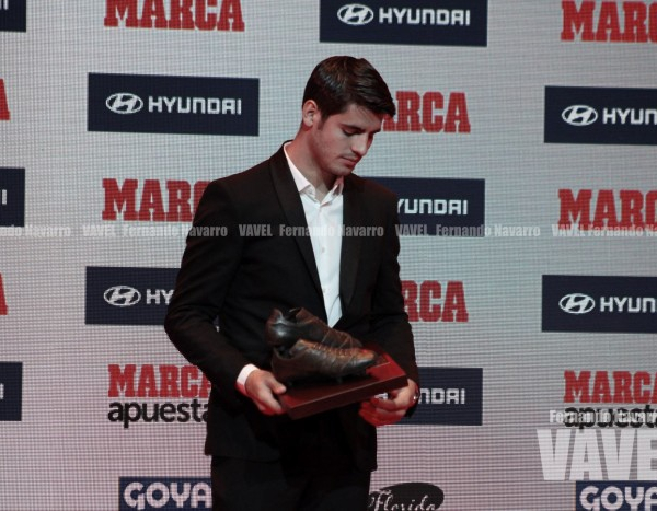 Morata, tras recibir el Trofeo Luis Aragonés: "Cada minuto en el Madrid es oro"