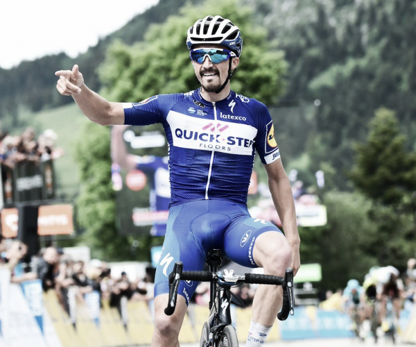 Giro del Delfinato, Alaphilippe vince la quarta tappa. Moscon maglia gialla