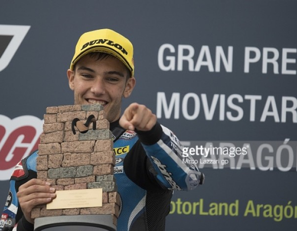 Navarro discusses his Moto3 win in Aragon