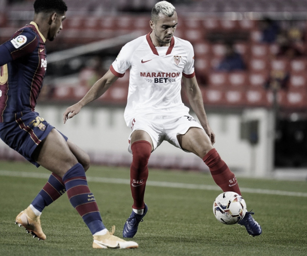 Partido ajustado entre el Barça y el Sevilla