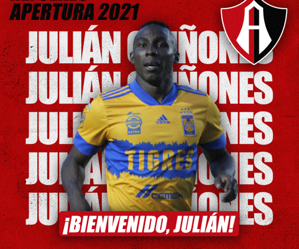 Julián Quiñones es el primer refuerzo de Atlas de cara al Apertura 2021