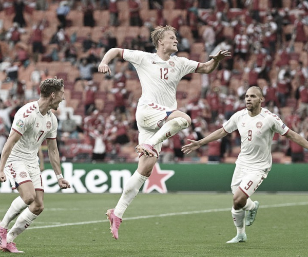Gales - Dinamarca, puntuaciones de Dinamarca en los octavos de final de la Eurocopa 2020