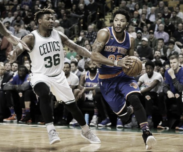 Derrick Rose’s 30 point performance leads New York Knicks Past Boston Celtics, 117-106