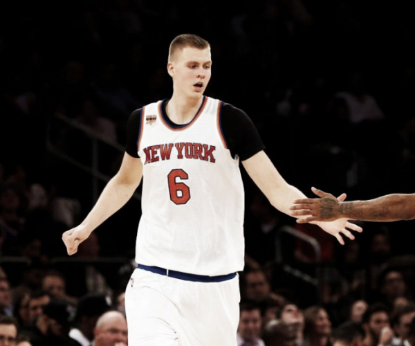 Kristaps Porzingis career-high night leads New York Knicks to victory over Detroit Pistons
