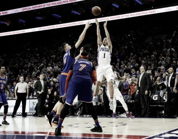 T.J. McConnell hits a winning last second shot to give Philadelphia Sixers a 98-87 victory over New York Knicks
