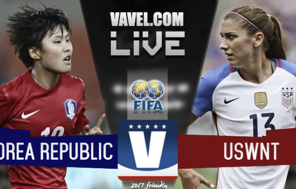 Results and Scores of USWNT 6-0 Korea Republic in 2017 International Friendly