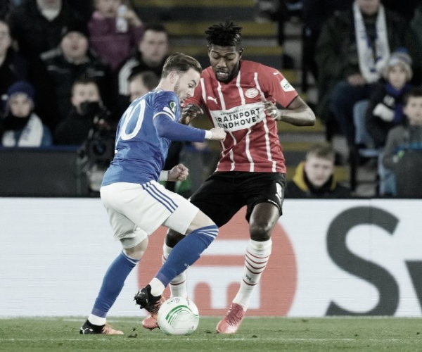 Tudo igual: Leicester toma iniciativa, mas fica no empate com PSV pela Conference League