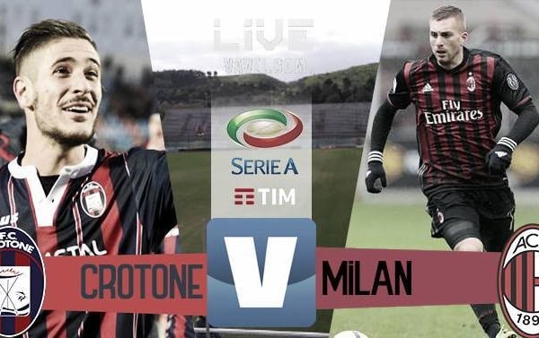 Risultato Crotone 1-1 Milan in Serie A 2016/17: finisce in pareggio
