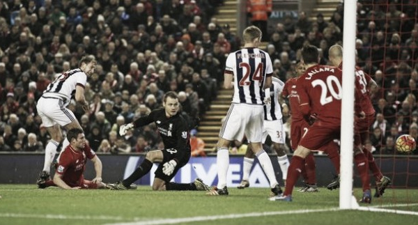 Il Liverpool si salva nel maxi-recupero: 2-2 con il WBA ad Anfield