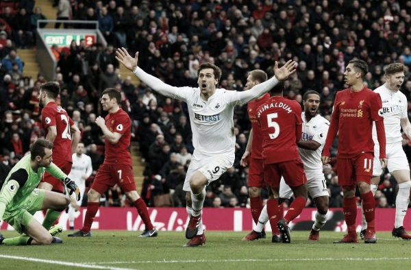 Premier League, impresa Swansea: Liverpool battuto 3-2