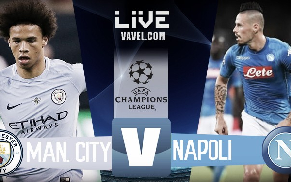 Terminata Manchester City - Napoli, LIVE Champions League 2017/18 (2-1): Sterling-Jesus gol