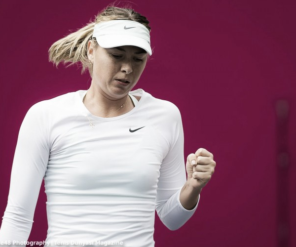 WTA Tianjin: Maria Sharapova ousts Magda Linette for a quarterfinal spot