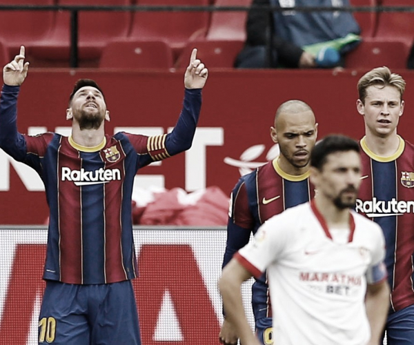 Messi decide em vitória do Barcelona contra Sevilla fora de casa