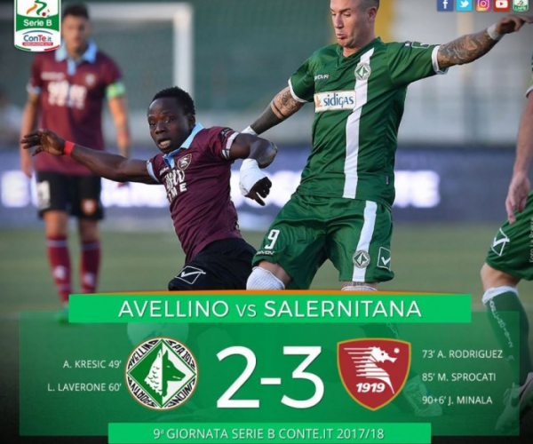 Serie B: Minala entra nella storia dei derby tra Avellino e Salernitana