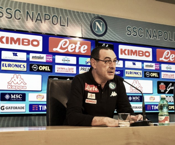 Napoli, Sarri in conferenza: "Vogliamo fare bene fino alla fine"