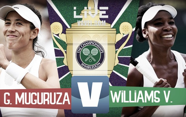 Risultato Garbine Muguruza - Venus Williams in diretta, LIVE Wimbledon 2017 (2-0)