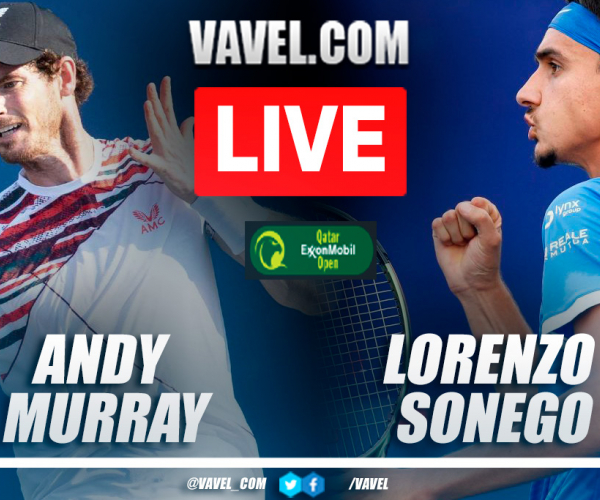 Higlights and points of Andy Murray 2-1 Lorenzo Sonego in ATP Doha