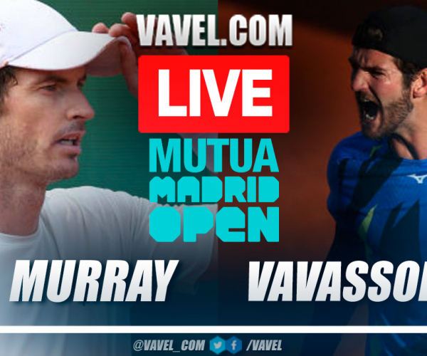 Highlights and points of Andy Murray 0-2 Andrea Vavassori at Mutua Madrid Open