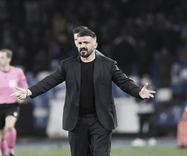 Gattuso mostra satisfação com desempenho do Napoli mesmo em empate contra Barcelona