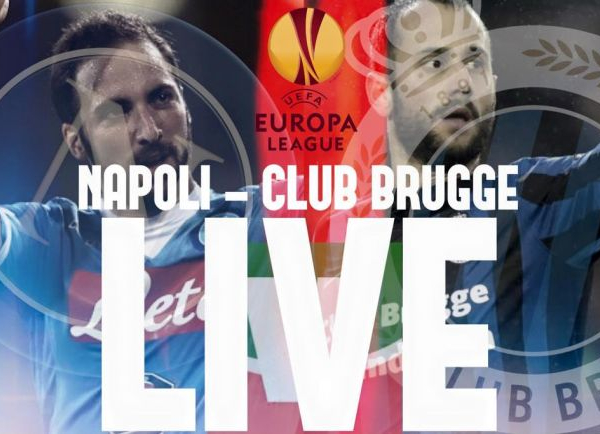 Live Napoli - Club Brugge, risultato partita Europa League 2015/16  (5-0)