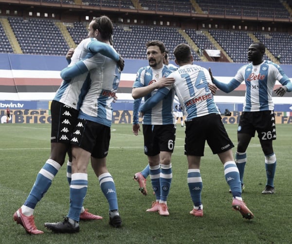 Napoli vence Sampdoria e ganha vaga provisória no G-4 da Serie A