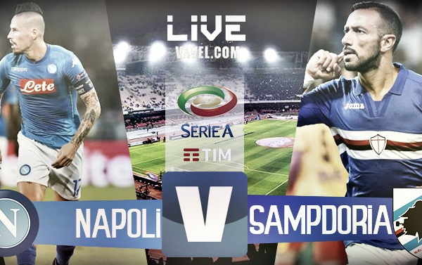 Napoli - Sampdoria in diretta, LIVE Serie A 2017/18 (3-2): decide Hamsik, Napoli solo al comando!