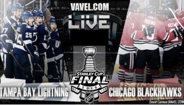 Score Chicago Blackhawks - Tampa Bay Lightning in NHL Stanley Cup Final Game 5 (2-1)