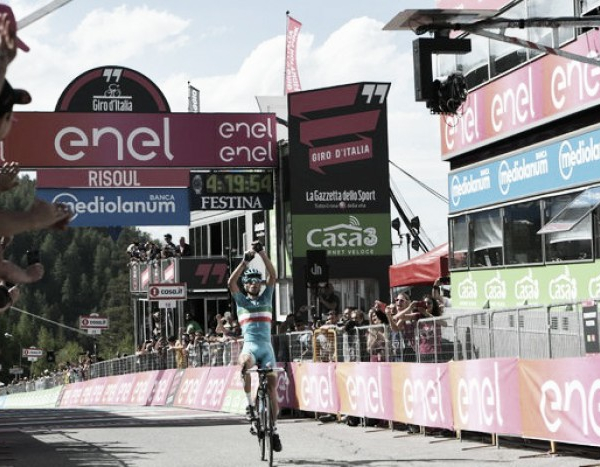 Giro d'Italia, Nibali risorge e trionfa a Risoul. Kruijswijk cade e poi crolla, Chaves in rosa