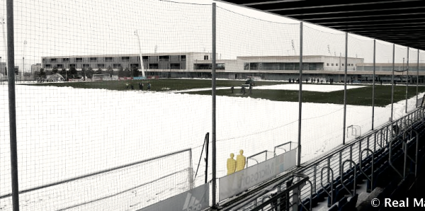 La nieve hace acto de presencia en las instalaciones del Real Madrid
