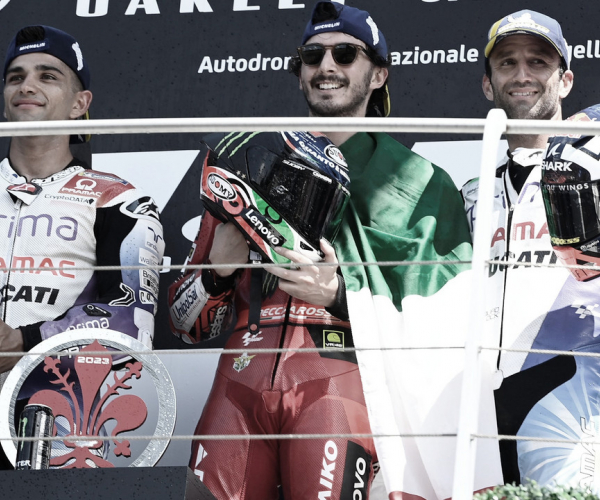 El podio del GP de Italia MotoGP al habla: Bagnaia más lider que nunca