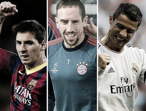 El Balón de Oro 2013 será para Cristiano Ronaldo, Ribéry o Messi