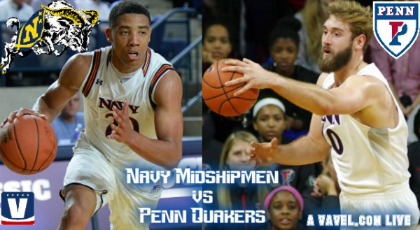 Score Navy Midshipmen - Penn Quakers In 2015 College Basketball (65-59)