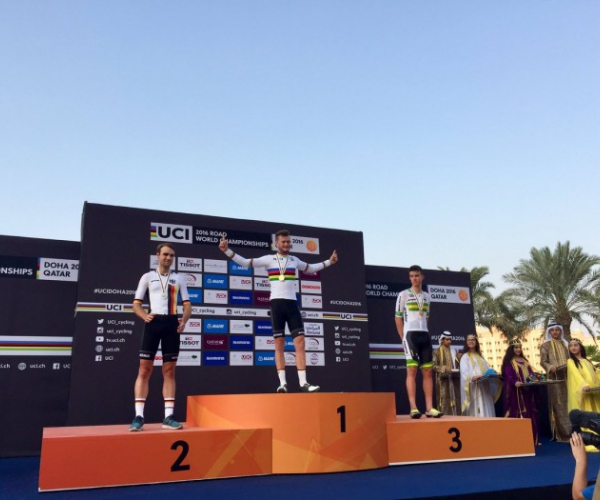 Ciclismo - Doha 2016: doppietta tedesca nella crono U23. Ganna è solo 14°