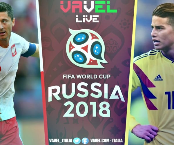 Polonia - Colombia in diretta, Mondiale Russia 2018 LIVE: 0-3 per la Colombia! Polonia eliminata