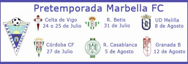 Córdoba, Celta, Betis y Casablanca serán algunos de los rivales del Marbella en pretemporada