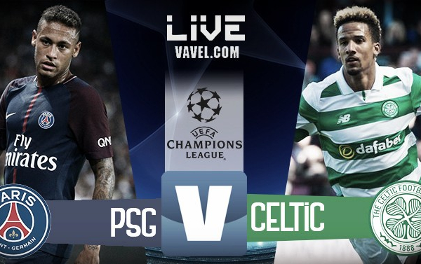 Risultato Celtic - PSG in diretta, LIVE Champions League 2017/18 - Neymar, Mbappé, Lustig (OG) Cavani(2) (0-5)