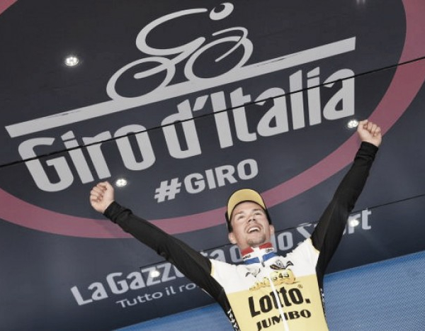 Giro d'Italia, a Roglic la crono del Chianti. Brambilla in rosa per un secondo, distacchi minimi tra i big