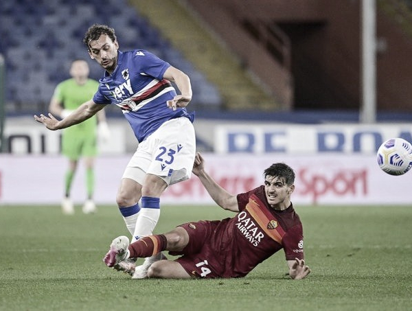 Com Dzeko desastroso, Sampdoria vence Roma no Luigi Ferraris