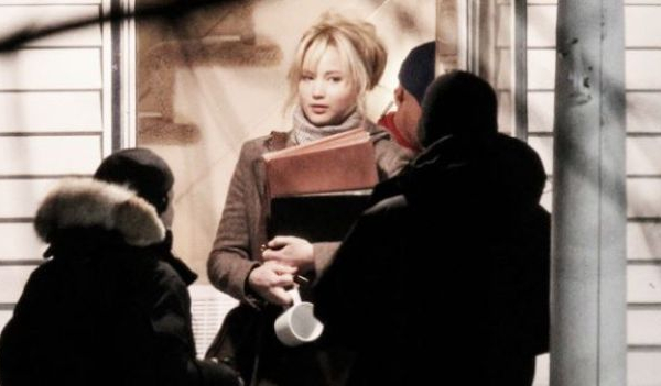 Jennifer Lawrence en el set de rodaje de 'Joy', de David O. Russell