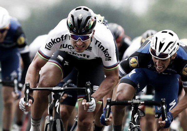 Peter Sagan takes victory and the Maillot Jaune in Cherbourg after an absorbing last 10km