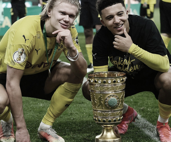 Sancho e Haaland brilham, Borussia Dortmund goleia RB Leipzig e é campeão da DFB-Pokal 2020-21