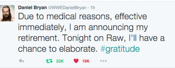 Daniel Bryan Retirement Announcement: Fan Reaction